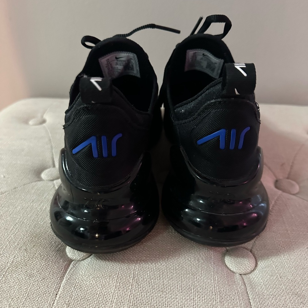 Nike Air Max 270 Black/Royal Blue/White Youth Size 7 - Women’s 8.5